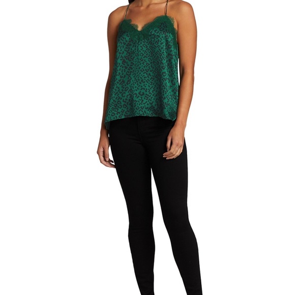 CAMI NYC Racerback Emerald Leopard Camisole - Picture 4 of 11